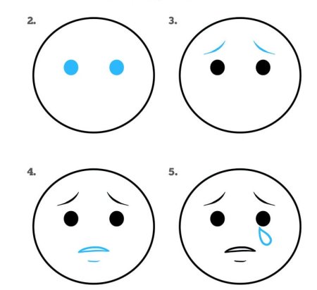 Рисунки смайлики для срисовки легкие