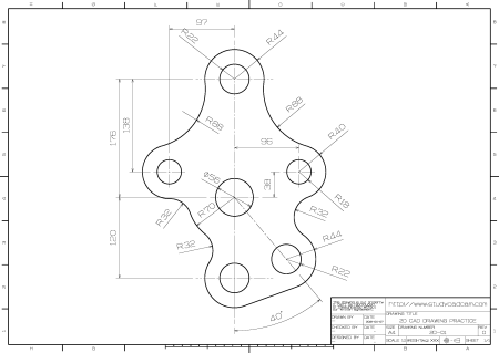 AUTOCAD чертеж звезды
