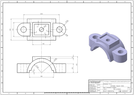 Чертеж для AUTOCAD 3д