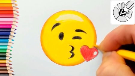 Рисование фломастерами смайлики