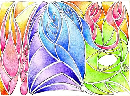 Абстракция карандашом