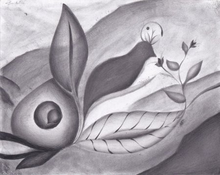 Абстракция карандашом