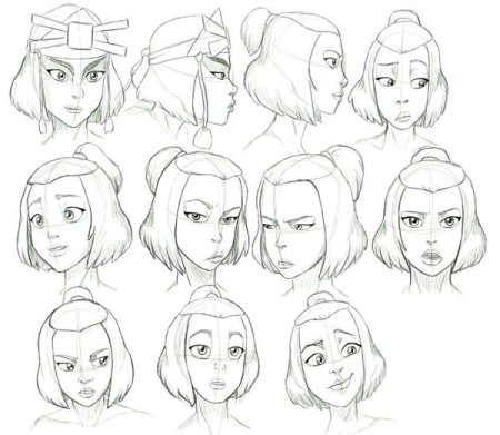 Аватар Легенда об Аанге скетчи персонажей