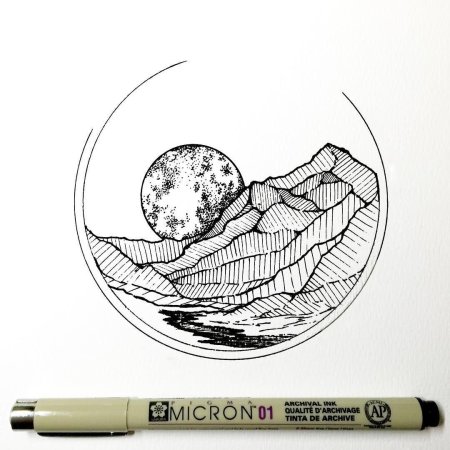 Рисунки линером простые