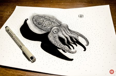 Рисунки линером