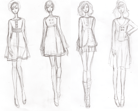 Одежда карандашом