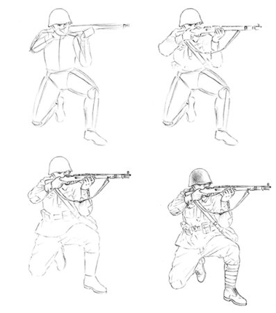 Как нарисовать российского солдата