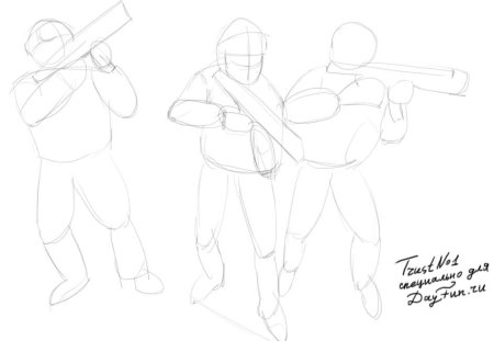 Рисунок спецназовца поэтапно карандашом