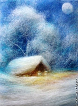 Картины из шерсти