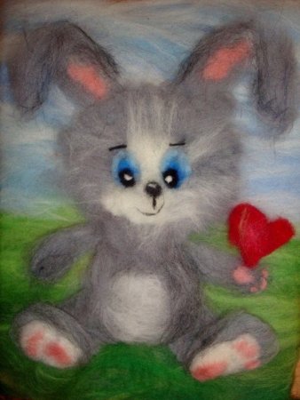 Живопись шерстью для детей