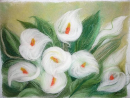 Картины из шерсти