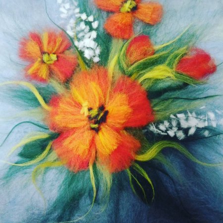 Шерстяная живопись для детей