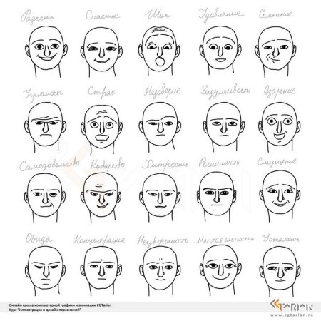Мимика лица в схемах