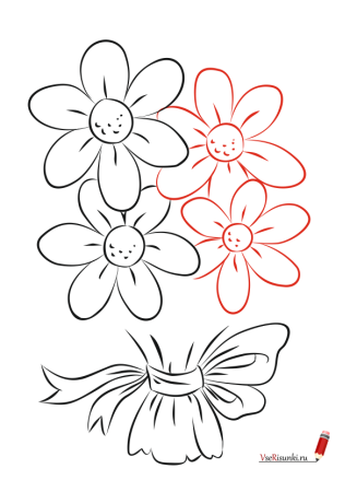 Букет рисунок карандашом