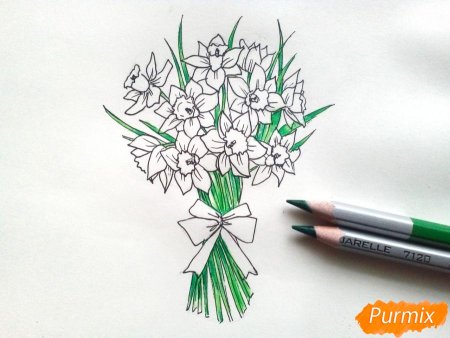 Рисунки карандашом цветы гладиолусы