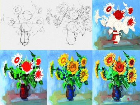 Рисование карандашом для начинающих цветы