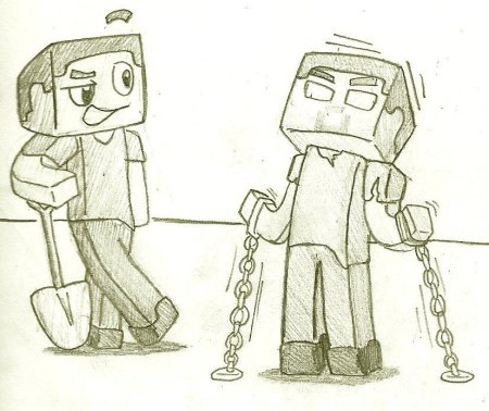 Стив майнкрафт рисунок карандашом