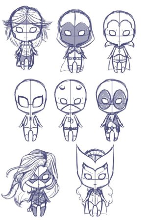 Поэтапное рисование персонажей