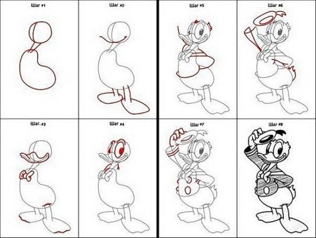 Схемы рисования Диснеевских персонажей