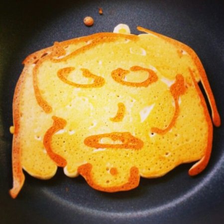 Креативный блин рисунок