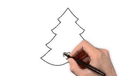 Как нарисовать елку