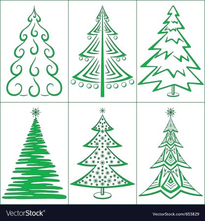 Поэтапное рисование ели