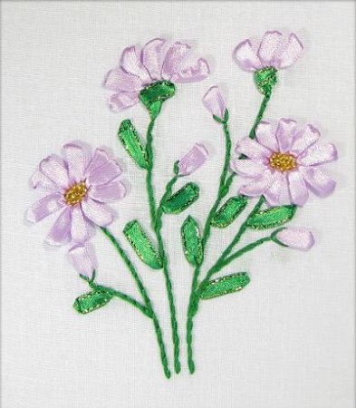 Рисунок для вышивки лентами для начинающих