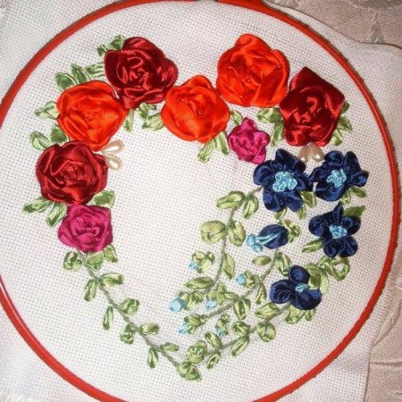 Вышивка лентами схемы