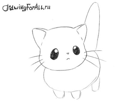 Простые рисунки котиков для срисовки