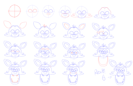 Рисование по этапно ФНАФ