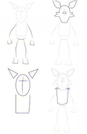 Поэтапное рисование ФНАФ