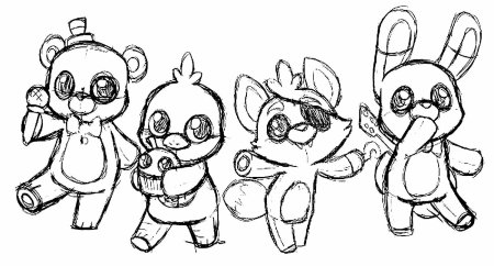 Раскраски ФНАФ Бонни