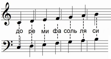 Гамма до мажор Ноты