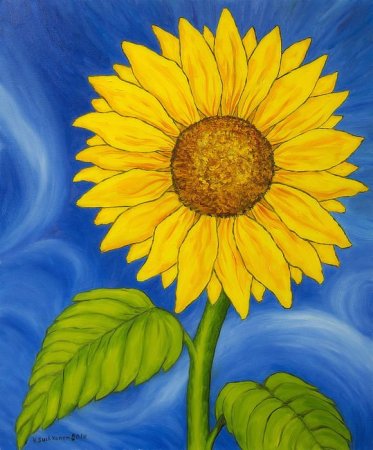 Рисунок на тему подсолнух