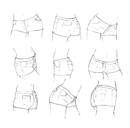 Шорты сзади референс