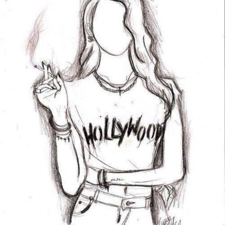 Рисунки девушек карандашом в стиле