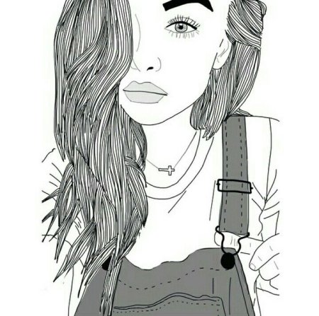 Рисунки для срисовки девушки