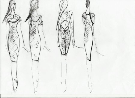 Эскизы платьев