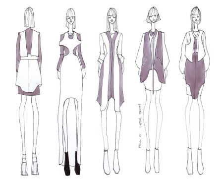 Эскизы одежды дизайнеров