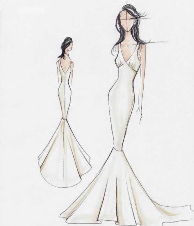 Эскизы платьев веры Вонг