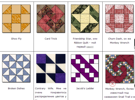 Блоки лоскутного шитья схемы