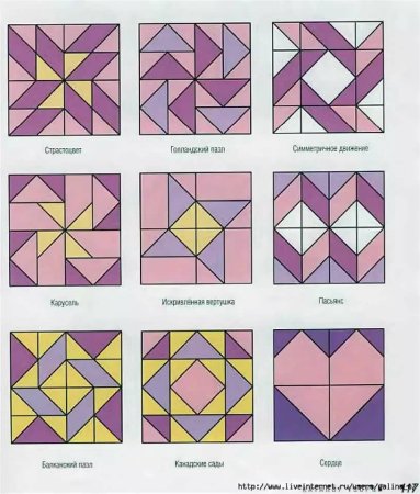 Шитьё из лоскутков для начинающих схемы
