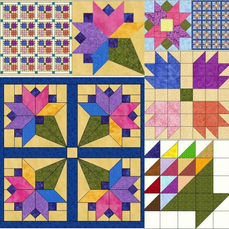 Пэчворк блок Диамант