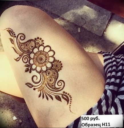 Мехенди на ляшках легкие