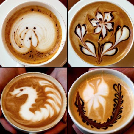 Рисование на кофейной пенке