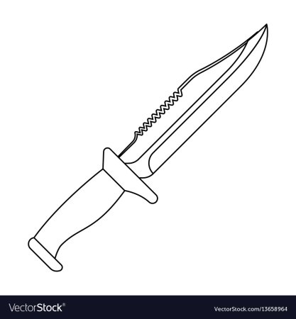 Военный нож раскраска