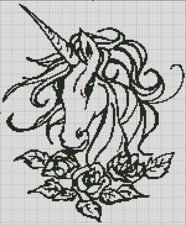 Моновышивка Единорог схема