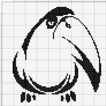 Монохромная вышивка животные