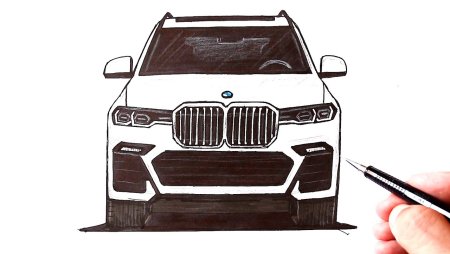 Машина BMW x7 risovat