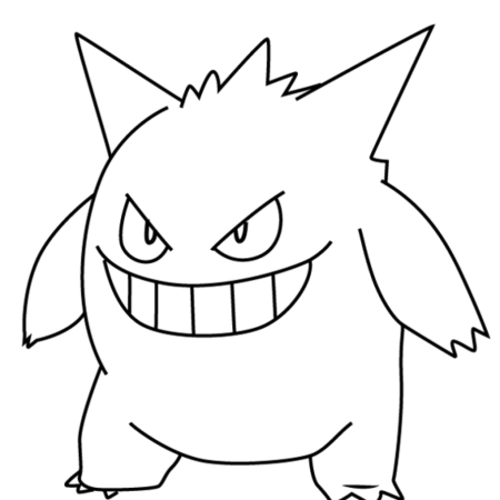 Генгар покемон рисунок